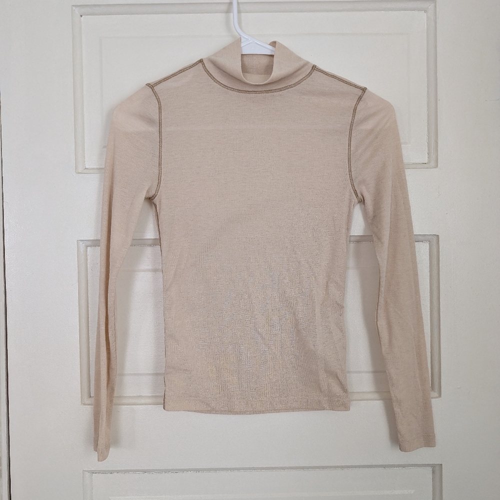 Madewell Beige Long Sleeve Tee